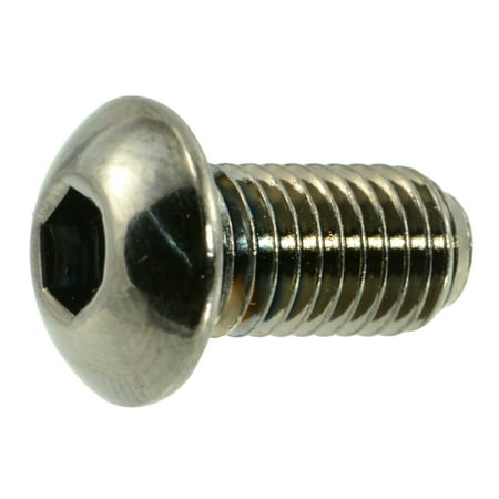 1/4 -28 x 1/2 Black Chrome Button Head Socket Cap Screws (10 pcs.)