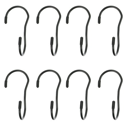 8pcs S Shape Hooks Solid S Hooks Wardrobe Clothes Hooks Iron Hanging Hooks