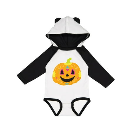 Inktastic Sugar Skull Pumpkin Gift Baby Boy or Baby Girl Long Sleeve Bodysuit