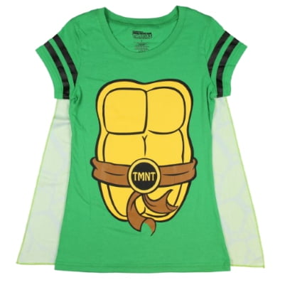 Nickelodeon Junior Womens Teenage Mutant Ninja Turtles Costume Cape T-Shirt