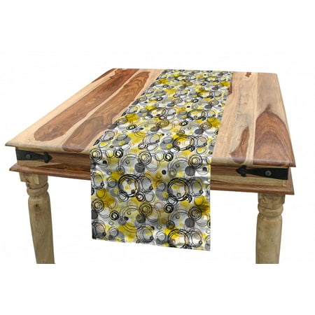 Grey and Yellow Table Runner Hand Drawn Sketchy Geometrical Retro Modern Circles Image Dining Room Kitchen Rectangular Runner 3 Sizes by Ambesonne
Grey and Yellow Table Runner Hand Drawn Sketchy Geometrical Retro Modern Circles Image Dining Room Kitchen Rectangular Runner 3 Sizes by Ambesonne