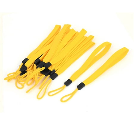 16cm Length Lanyard Strap Hang Rope 20Pcs Yellow for Smartphone Selfie Stick