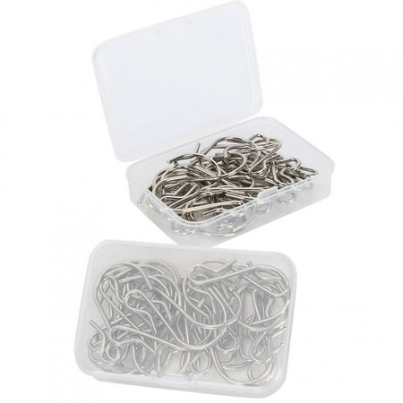 Tebru Lot 60pcs Stainless Steel S Shaped Kitchen Spoon Pan Pot Hanging Hooks