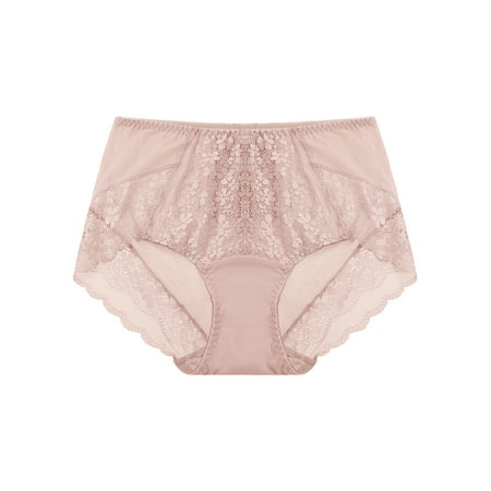 Agnes Orinda Women s Lace Trim High Rise Solid Brief Stretchy Underwear