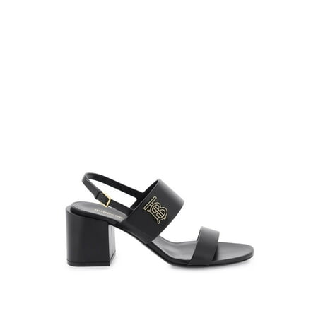 Burberry Leather Sandals With Monogram Women