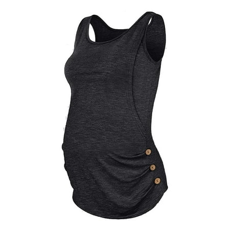 Pregnant Women Summer Sleeveless Breast-feeding Vest Fashion Versatile Solid Color Round Neck Sport Vest Casual Loose Nursing Vest for Maternity
Pregnant Women Summer Sleeveless Breast-feeding Vest Fashion Versatile Solid Color Round Neck Sport Vest Casual Loose Nursing Vest for Maternity