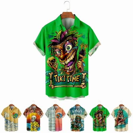 LANLIN Hawaiian Youth Adult Casual Tee Shirts Front-Pocket Vacation Bowling Shirts Size 100-170/XXS-8XL
LANLIN Hawaiian Youth Adult Casual Tee Shirts Front-Pocket Vacation Bowling Shirts Size 100-170/XXS-8XL