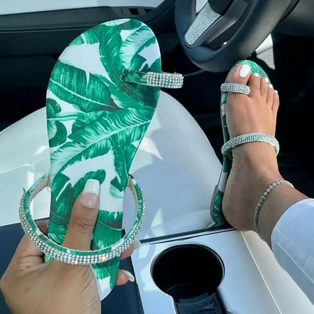HOMBOM Female Women s Casual Vacation Outer Wear Set Toe Rhinestone Flat Beach Slippers
HOMBOM Female Women s Casual Vacation Outer Wear Set Toe Rhinestone Flat Beach Slippers