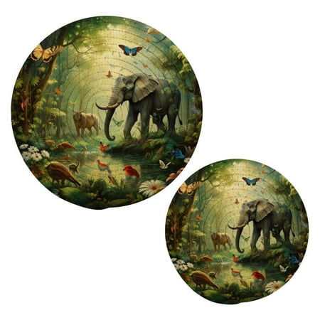 Elephant Animals Butterflies in Forest Pot Holders Set Trivets Hot Pads Cotton Mats for Cooking
Elephant Animals Butterflies in Forest Pot Holders Set Trivets Hot Pads Cotton Mats for Cooking