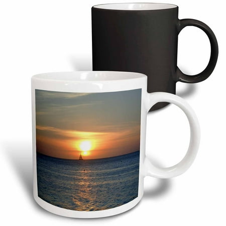 3dRose Aruba Sunset 1 Magic Transforming Mug 11oz