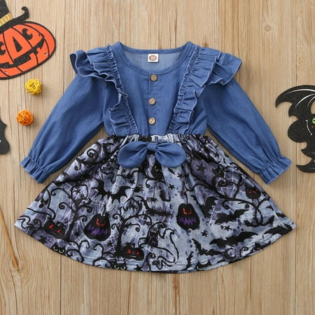 Augper Toddler Dress Winter Fall Dresses Clearance Toddler Kids Baby Girls Halloween Pumpkin Denim Ruched Dress Princess Outfits Blue
Augper Toddler Dress Winter Fall Dresses Clearance Toddler Kids Baby Girls Halloween Pumpkin Denim Ruched Dress Princess Outfits Blue