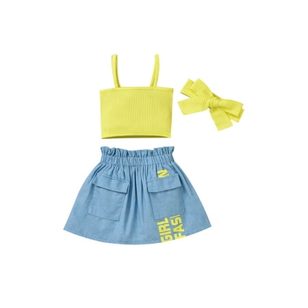 TheFound 3pcs Lovely Baby Girls Clothes Strap Sleeveless Solid Vest Tops+Letter Ruffles A-Line Skirts Headband Sets
TheFound 3pcs Lovely Baby Girls Clothes Strap Sleeveless Solid Vest Tops+Letter Ruffles A-Line Skirts Headband Sets