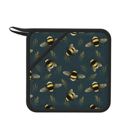 1 PCS Pot Holders for Kitchen - Heat Resistant Silicone Pot Holders with Hanging Loop cute bee leaves dark Non Slip Oven Hot Pads Potholders for Decor Baking Cooking Kitchen
1 PCS Pot Holders for Kitchen - Heat Resistant Silicone Pot Holders with Hanging Loop cute bee leaves dark Non Slip Oven Hot Pads Potholders for Decor Baking Cooking Kitchen