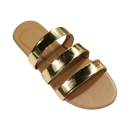 Dpityserensio Summer New Gold Hollow One Line Casual Women s Beach Sandals and Slippers Gold 6(37)
Dpityserensio Summer New Gold Hollow One Line Casual Women s Beach Sandals and Slippers Gold 6(37)