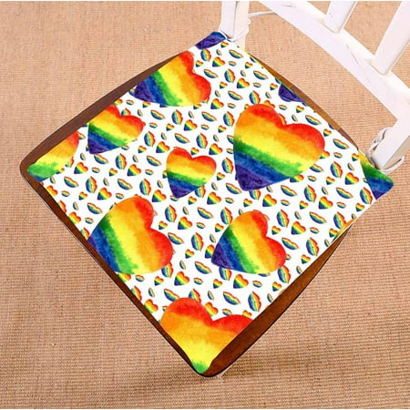 PKQWTM Watercolor Rainbow Colors Lip Kiss Gay Lesbian Lgbt Chair Pads Chair Mat Seat Cushion Chair Cushion Floor Cushion Size 16x16 inches
PKQWTM Watercolor Rainbow Colors Lip Kiss Gay Lesbian Lgbt Chair Pads Chair Mat Seat Cushion Chair Cushion Floor Cushion Size 16x16 inches