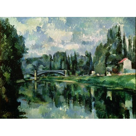 The Banks of the Marne at Creteil, circa 1888 Post-Impressionism River Landscape Art Print Wall Art By Paul C?zanne