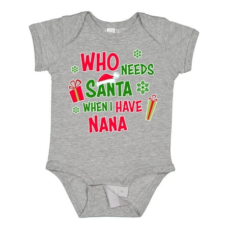 Inktastic Who Needs Santa when I Have Nana Gift Baby Boy or Baby Girl Bodysuit