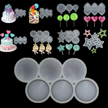 

XWQ Chocolate Moulds Various Patterns Non-stick Handmade Star/Heart/Round Shape DIY Mould Baking Accessories