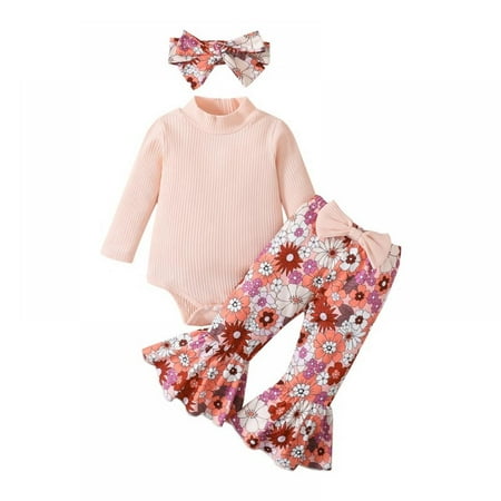 GYRATEDREAM Newborn Baby Girl Clothes Sets Ribbed Long Sleeve Romper Top Flare Pants Headband Fall 3PCS Outfit 0-18 Months
GYRATEDREAM Newborn Baby Girl Clothes Sets Ribbed Long Sleeve Romper Top Flare Pants Headband Fall 3PCS Outfit 0-18 Months