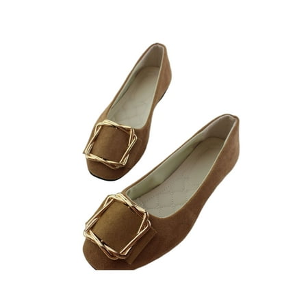 Eloshman Women Flats Slip On Loafers Non-slip Flat Shoes Formal Square Buckle Comfort Dress Shoe Casual Brown 7
Eloshman Women Flats Slip On Loafers Non-slip Flat Shoes Formal Square Buckle Comfort Dress Shoe Casual Brown 7