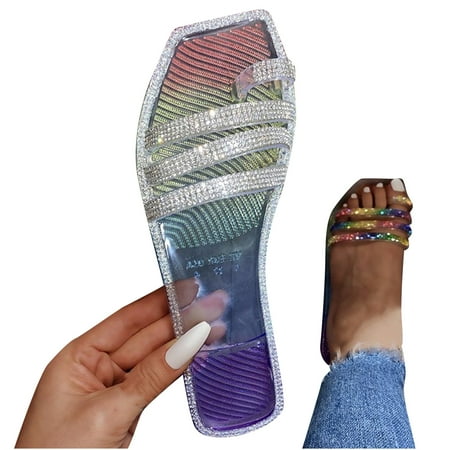 Womens Fashion Rhinestone Transparent Flat Toe Gradient Beach Shoes Flip Flop Summer Open Toe Slide Sandals Comfortable Flats Flip-Flops Sandal Casual Platforms Wedge Sandals Heeled Sandals A30826
Womens Fashion Rhinestone Transparent Flat Toe Gradient Beach Shoes Flip Flop Summer Open Toe Slide Sandals Comfortable Flats Flip-Flops Sandal Casual Platforms Wedge Sandals Heeled Sandals A30826
