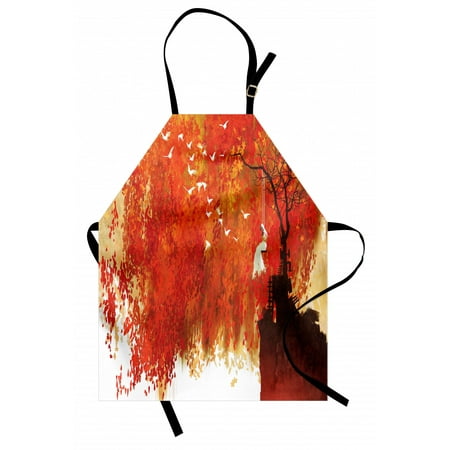 Fall Apron Woman in White Dress Swinging Doves Under a Tree with Leaves in Orange Shades Unisex Kitchen Bib with Adjustable Neck for Cooking Gardening Adult Size Orange Brown White by Ambesonne
Fall Apron Woman in White Dress Swinging Doves Under a Tree with Leaves in Orange Shades Unisex Kitchen Bib with Adjustable Neck for Cooking Gardening Adult Size Orange Brown White by Ambesonne
