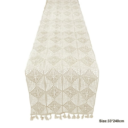 33cm Crochet Lace Dining Room Soft Macrame Table Runner Party Moderate Thickness
33cm Crochet Lace Dining Room Soft Macrame Table Runner Party Moderate Thickness