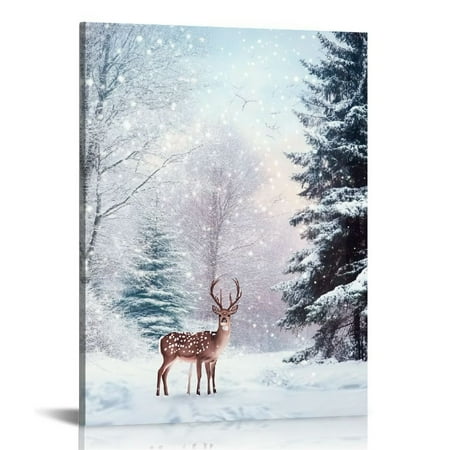 FUMJ Deer Snow Trees Canvas Print - Wall Decor for Living Room Bedroom Home Office - 16x20 in / 12x16 in
FUMJ Deer Snow Trees Canvas Print - Wall Decor for Living Room Bedroom Home Office - 16x20 in / 12x16 in