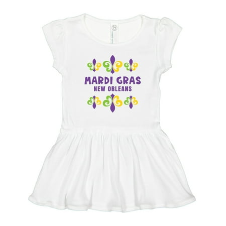 Inktastic Mardi Gras New Orleans with Fleur De Lis Trio Gift Toddler Girl Dress