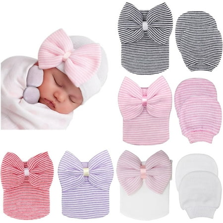 Zukuco 5 Pack Newborn Baby Caps Mittens for Baby Girls Set Hospital Hat Beanie Infant Hats with Bow Baby Scratch Mitten Gloves
Zukuco 5 Pack Newborn Baby Caps Mittens for Baby Girls Set Hospital Hat Beanie Infant Hats with Bow Baby Scratch Mitten Gloves