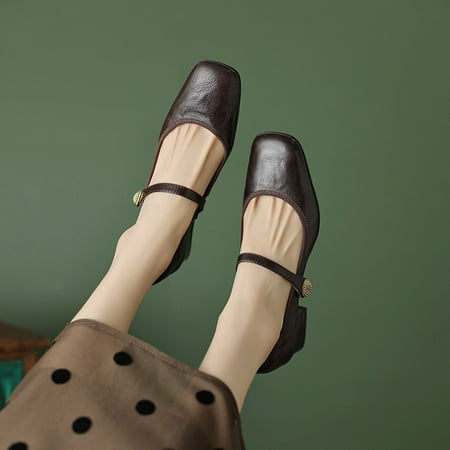 Retro French single-layer shoes for women new autumn square toe chunky heel leather shoes with buckle low heel Mary Jane shoes
Retro French single-layer shoes for women new autumn square toe chunky heel leather shoes with buckle low heel Mary Jane shoes