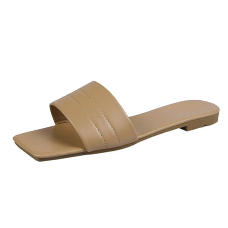 Cathalem Women Sandals Summer New Pattern Simple Solid Color Comfortable Non Slip Light Sole Indoor And Outdoor Slippers Khaki 38
Cathalem Women Sandals Summer New Pattern Simple Solid Color Comfortable Non Slip Light Sole Indoor And Outdoor Slippers Khaki 38
