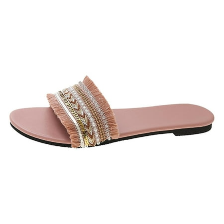 nsendm Women s Slippers Size 7 Outdoor Fashion Summer Women Slippers Fabric Ethnic Fuzzy Slide Slippers for Women Pink 8
nsendm Women s Slippers Size 7 Outdoor Fashion Summer Women Slippers Fabric Ethnic Fuzzy Slide Slippers for Women Pink 8