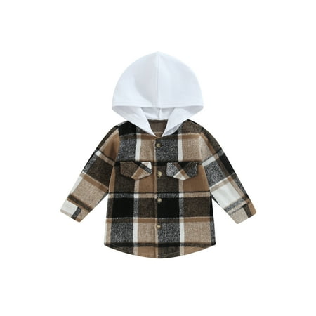 Kids Toddler Boys Girls Flannel Plaid Hooded Shirt Jacket Long Sleeve Button Down Hoodie Shacket Coat Fall Winter Clothes
Kids Toddler Boys Girls Flannel Plaid Hooded Shirt Jacket Long Sleeve Button Down Hoodie Shacket Coat Fall Winter Clothes