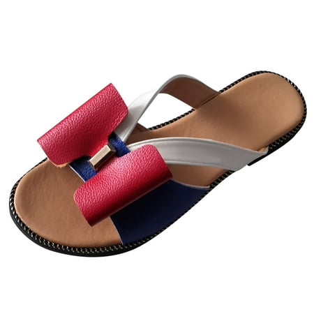 HUPTTEW Women s Fashion Flat Color Blocking Bowknot Large Size Sandals And Slippers
HUPTTEW Women s Fashion Flat Color Blocking Bowknot Large Size Sandals And Slippers