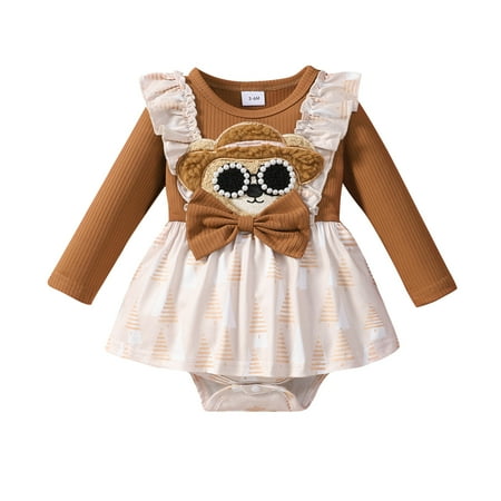 BSDHBS Summer Clothes for Girls Toddler Kids Girls Boys Cute Ribbed Long Sleeves Cartoon Bear Romper Jumpsuit Outfits Brown Size 6M
BSDHBS Summer Clothes for Girls Toddler Kids Girls Boys Cute Ribbed Long Sleeves Cartoon Bear Romper Jumpsuit Outfits Brown Size 6M