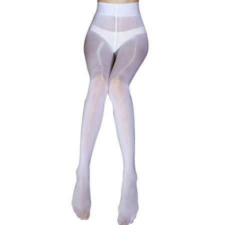 Kiapeise Women Shiny Transparent Tights Oil Glossy Sheer Ultra Thin Pantyhose