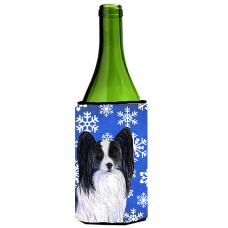 Papillon Winter Snowflakes Holiday Wine bottle sleeve Hugger 24 oz.
Papillon Winter Snowflakes Holiday Wine bottle sleeve Hugger 24 oz.