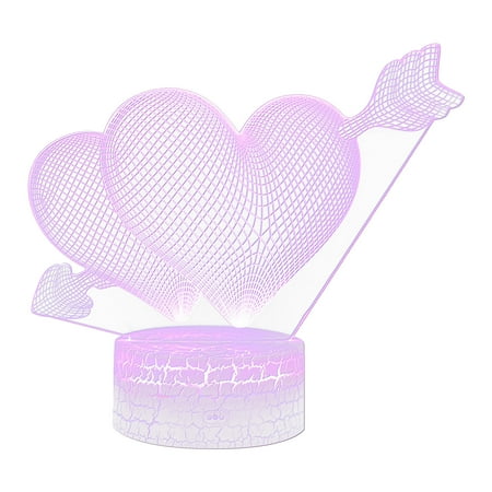 Tangnade Home Holiday DecorValentine s Day Gift 3D Night LED Colorful Gradient Remote Control Night Light White A
Tangnade Home Holiday DecorValentine s Day Gift 3D Night LED Colorful Gradient Remote Control Night Light White A