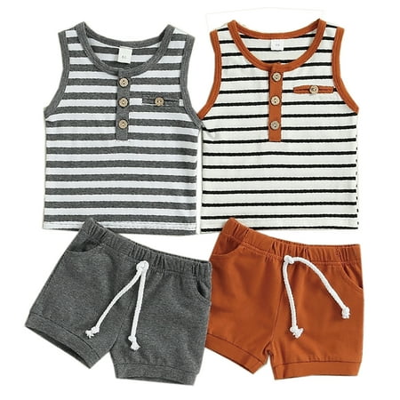 PEYAN Baby Boys 2Pcs Summer Outfits Sleeveless T-Shirt Tops Elastic Waistband Shorts Set Toddler Clothes
PEYAN Baby Boys 2Pcs Summer Outfits Sleeveless T-Shirt Tops Elastic Waistband Shorts Set Toddler Clothes