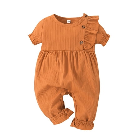 Seyurigaoka Baby Children s Casual Clothing Crawling Romper Solid Color Round Neck Short Sleeve Jumpsuit
Seyurigaoka Baby Children s Casual Clothing Crawling Romper Solid Color Round Neck Short Sleeve Jumpsuit