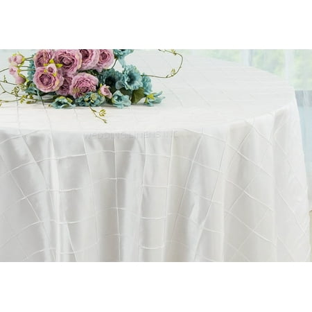 Wedding Linens Inc. 120 Pintuck Taffeta Seamless Linen Tableccloth for Party Wedding Reception Catering Dining Home Table Cover Linens - White
Wedding Linens Inc. 120 Pintuck Taffeta Seamless Linen Tableccloth for Party Wedding Reception Catering Dining Home Table Cover Linens - White