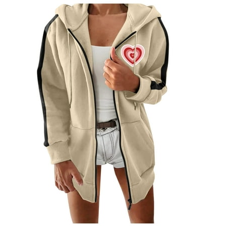 nsendm Women Pullover Ladies Autumn Winter Casual Loose Fleece Hooded Zippered Long Sleeve Love Fleece Scrub Jacket Coat Beige Medium
nsendm Women Pullover Ladies Autumn Winter Casual Loose Fleece Hooded Zippered Long Sleeve Love Fleece Scrub Jacket Coat Beige Medium