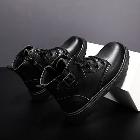 Children s Shoes Zipper Leather Martin Boots For Boys And Girls