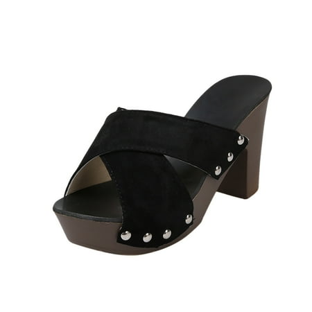 iOPQO Women s sandals Large Size Cross Strap Waterproof Platform Solid Color Thick Heel Sandals Fashion Large Size Cross Strap Black 40
iOPQO Women s sandals Large Size Cross Strap Waterproof Platform Solid Color Thick Heel Sandals Fashion Large Size Cross Strap Black 40