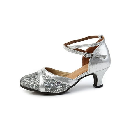 Colisha Womens Latin Shoe Social Dancing Shoes Tango Sandals Dance Cross Ankle Strap Pumps Ballroom Silver (Indoor Faux Suede Sole) 5.5
Colisha Womens Latin Shoe Social Dancing Shoes Tango Sandals Dance Cross Ankle Strap Pumps Ballroom Silver (Indoor Faux Suede Sole) 5.5