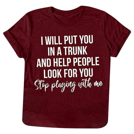 Shirts for Women Womens Tops Dressy Casual Women s Casual Round-Neck Printed T-Shirt Loose Short Sleeve Tops Blouse Off The Shoulder Tops for Women on Clearance Tube Tops for Women Red S
Shirts for Women Womens Tops Dressy Casual Women s Casual Round-Neck Printed T-Shirt Loose Short Sleeve Tops Blouse Off The Shoulder Tops for Women on Clearance Tube Tops for Women Red S