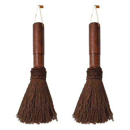 1PC Heat-resistant Pot Brush Coconut Fiber Wood Handle Pot Brush (24CM Brown)