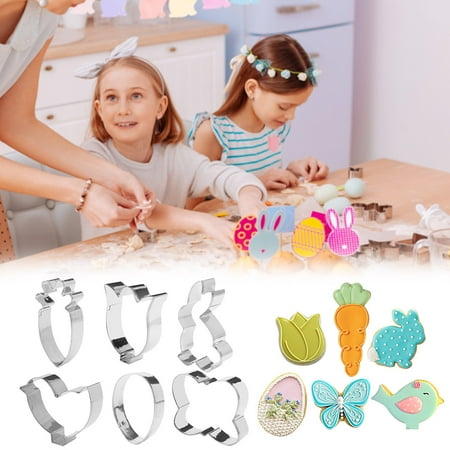 Feiboyy 6Pcs Easter Cookie Cutter Set Stainless Steel Baking Cutters Bunny Radish
Feiboyy 6Pcs Easter Cookie Cutter Set Stainless Steel Baking Cutters Bunny Radish