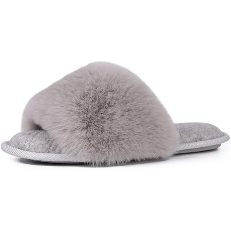 Women s Fuzzy Faux Fur Foam Flat Spa Slide Slippers Open Toe House Shoes Sandals Grey 9-10 F98708
Women s Fuzzy Faux Fur Foam Flat Spa Slide Slippers Open Toe House Shoes Sandals Grey 9-10 F98708